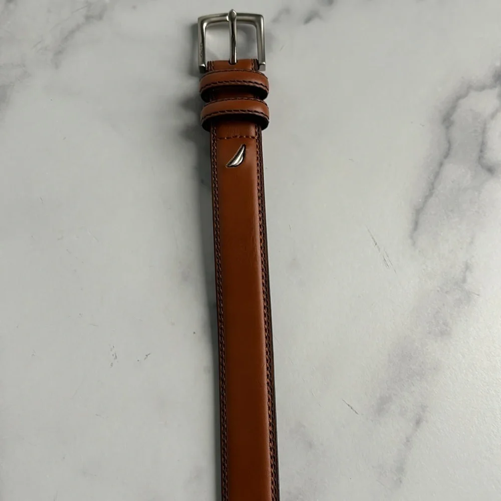 Nautica Youth Brown Belt Synthetic Leather Unisex